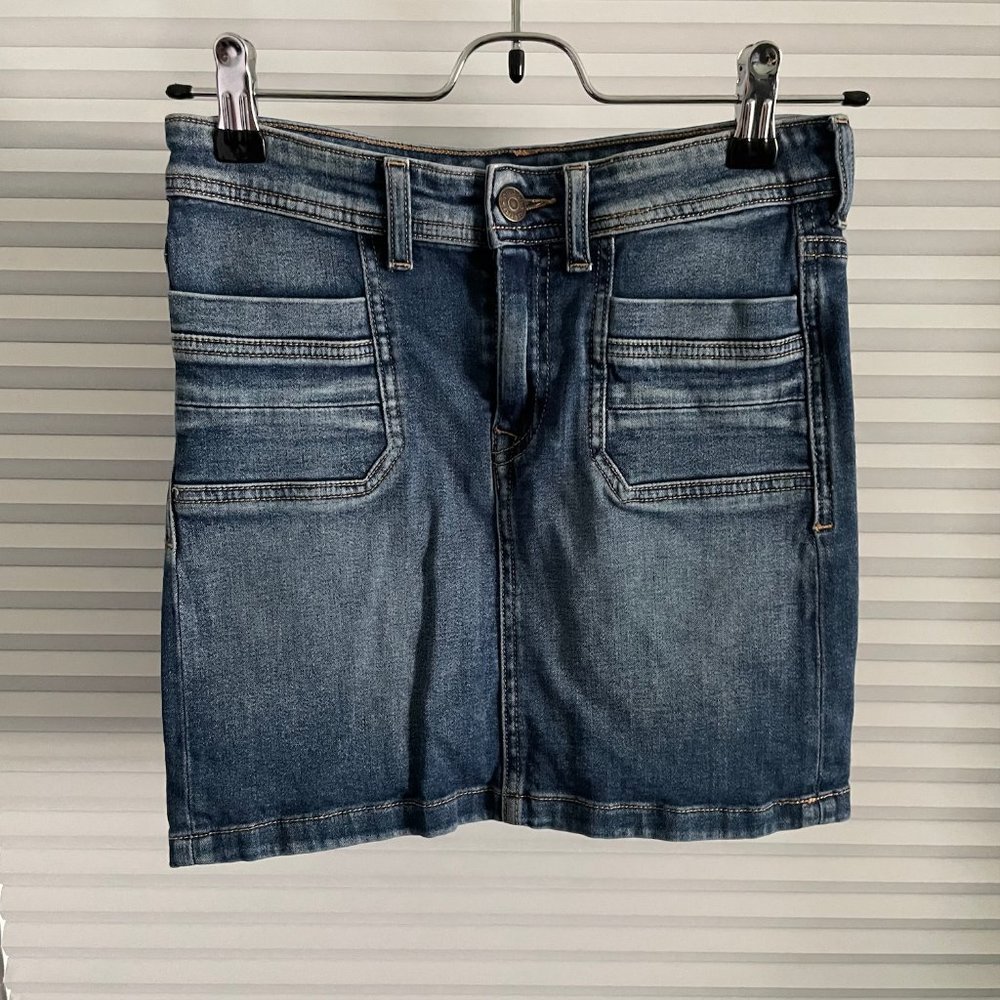 Blue Mini Denim Skirt